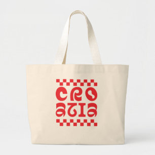 Kroatië land logo ontwerp grote tote bag