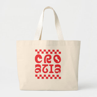 Kroatië land logo ontwerp grote tote bag