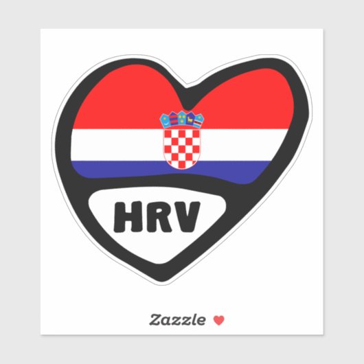 Kroatië Landcode Vlag Hrvatska HRV Sticker (Vel)