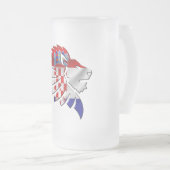 Kroatië Matglas Bierpul (Voorkant rechts)