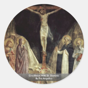 Kroatie met St. Dominic door Fra Angelico Ronde Sticker