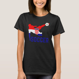 Kroatië Nationaal Voetbal Kroatië Vlag Voetbal T-shirt