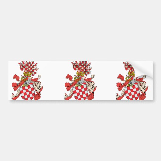 kroatië, Oostenrijk Bumpersticker (Voorkant)
