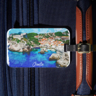 Kroatië Panorama Uitzicht Reizen Bagagelabel