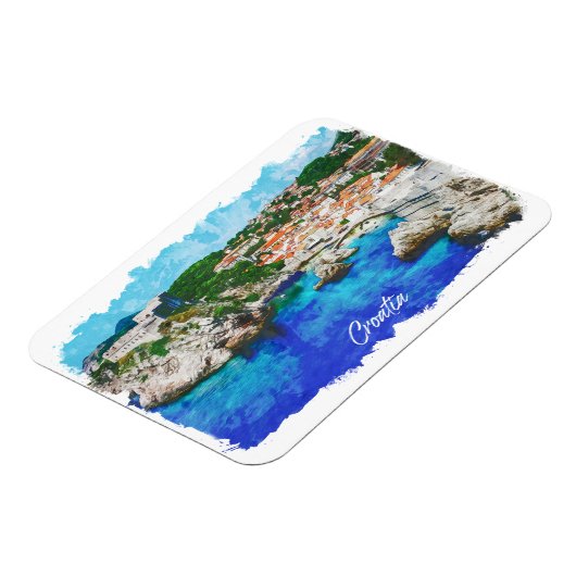 Kroatië Panorama Uitzicht Reizen Magneet (Linkerzijde)