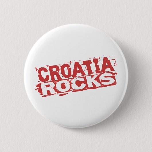 Kroatië Rocks Ronde Button 5,7 Cm (Voorkant)