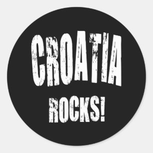 Kroatië Rocks! Ronde Sticker