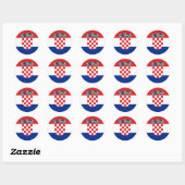 kroatië ronde sticker (Vel)
