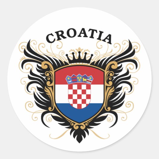 Kroatië Ronde Sticker (Voorkant)