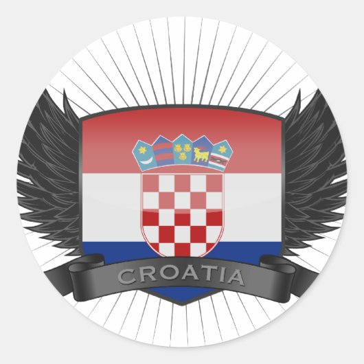 KROATIË RONDE STICKER (Voorkant)