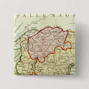 Kroatië, Slovenië, Italië Vierkante Button 5,1 Cm
