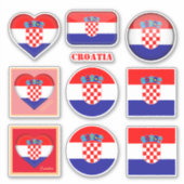 Kroatië stickers & Kroatische vlag, Hart /sport (Voorkant)