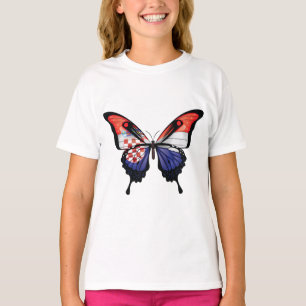 Kroatië Swallowtail Vlinder Vlag Sticker T-shirt