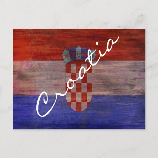 Kroatië verontruste vlag briefkaart (Voorkant)