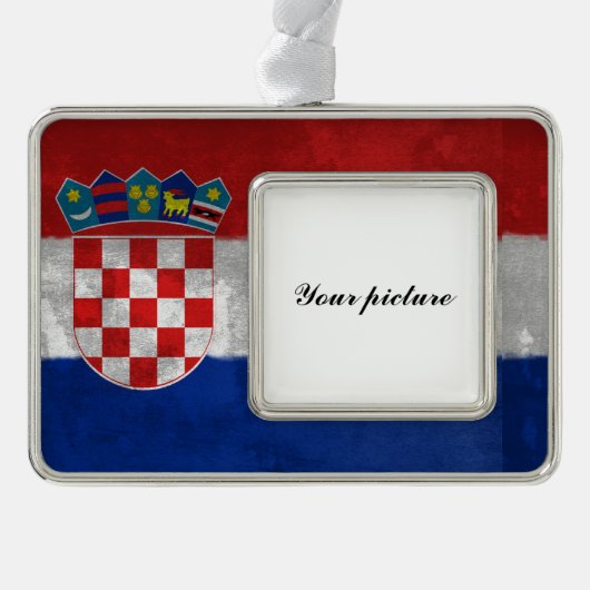 Kroatië Verzilverd Kader Ornament (Voorkant)