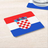 Kroatië Vierkante Kartonnen Onderzetter (Schuin)