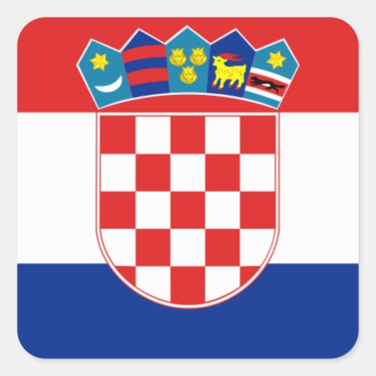 kroatië vierkante sticker (Voorkant)