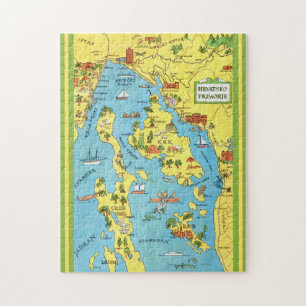 Kroatië Vintage Kleurrijk 11x14 Legpuzzel