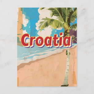 Kroatië vintage reisposter briefkaart