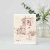 Kroatië vintage reizen briefkaart (Staand voorkant)