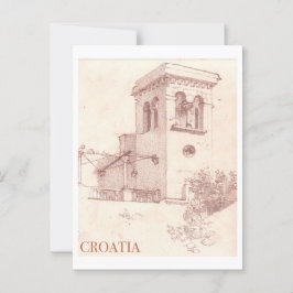 Kroatië vintage reizen briefkaart