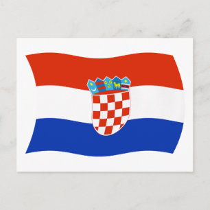 Kroatië Vlag Ansichtkaart Briefkaart
