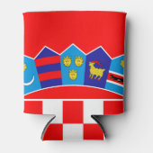 Kroatië vlag blikjeskoeler (Voorkant)