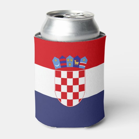 Kroatië vlag blikjeskoeler (Blikje Voorkant)