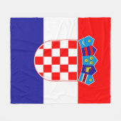 Kroatië vlag fleece deken (Voorkant (Horizontaal))