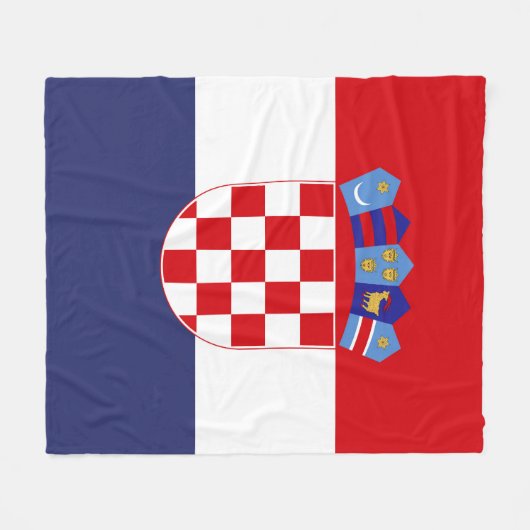 Kroatië vlag fleece deken (Voorkant (Horizontaal))