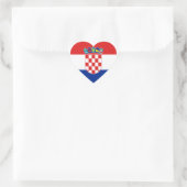 Kroatië Vlag Hart Sticker (Tas)
