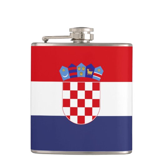 Kroatië vlag heupfles (Voorkant)