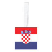 Kroatië vlag kubus ornament (Voorkant)