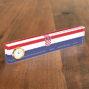 Kroatië vlag naambordje