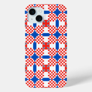 Kroatië vlag patroon iPhone 15 mini hoesje