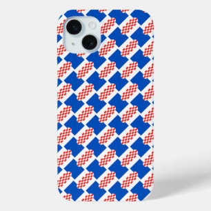 Kroatië vlag patroon iPhone 15 mini hoesje