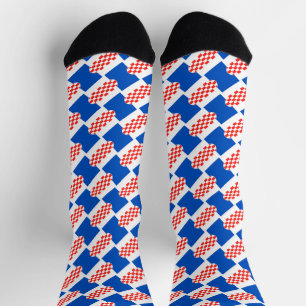 Kroatië vlag patroon sokken