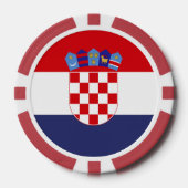 Kroatië vlag poker chips (Voorkant)