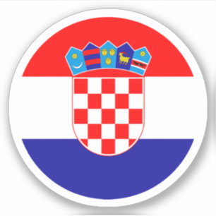 Kroatië Vlag Ronde Sticker