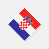 Kroatië vlag servet (Hoek)