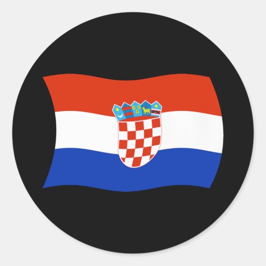 Kroatië Vlag Sticker (Voorkant)