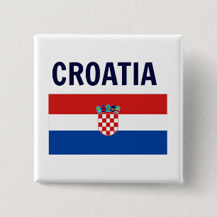 Kroatië - Vlag van Kroatië Vierkante Button 5,1 Cm
