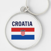 Kroatië - vlag van Kroatië, voorzien van een etike Sleutelhanger (Voorkant)