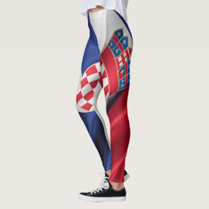 Kroatië vlag zijde textuur leggings