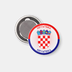 Kroatië Wapen Cirkelvorm Magneet