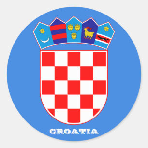 Kroatië* Wapenwandelaar Ronde Sticker