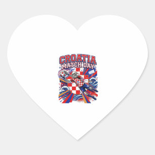 Kroatië Wedstrijd Dag Skelet Aanvaller Naties Hoge Hart Sticker