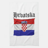 Kroatien Fan Design Theedoek (Verticaal)