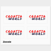 KROATIËvsWORLD Rechthoekige Sticker (Vel)