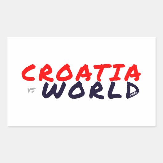 KROATIËvsWORLD Rechthoekige Sticker (Voorkant)